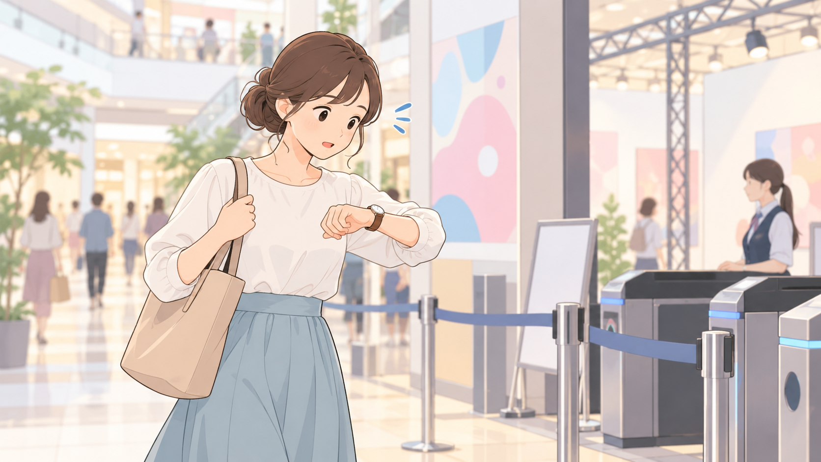 最終入場の時間を確認するイメージ
