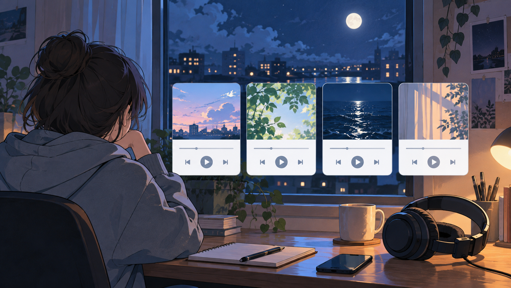 予習プレイリストの雰囲気イラスト