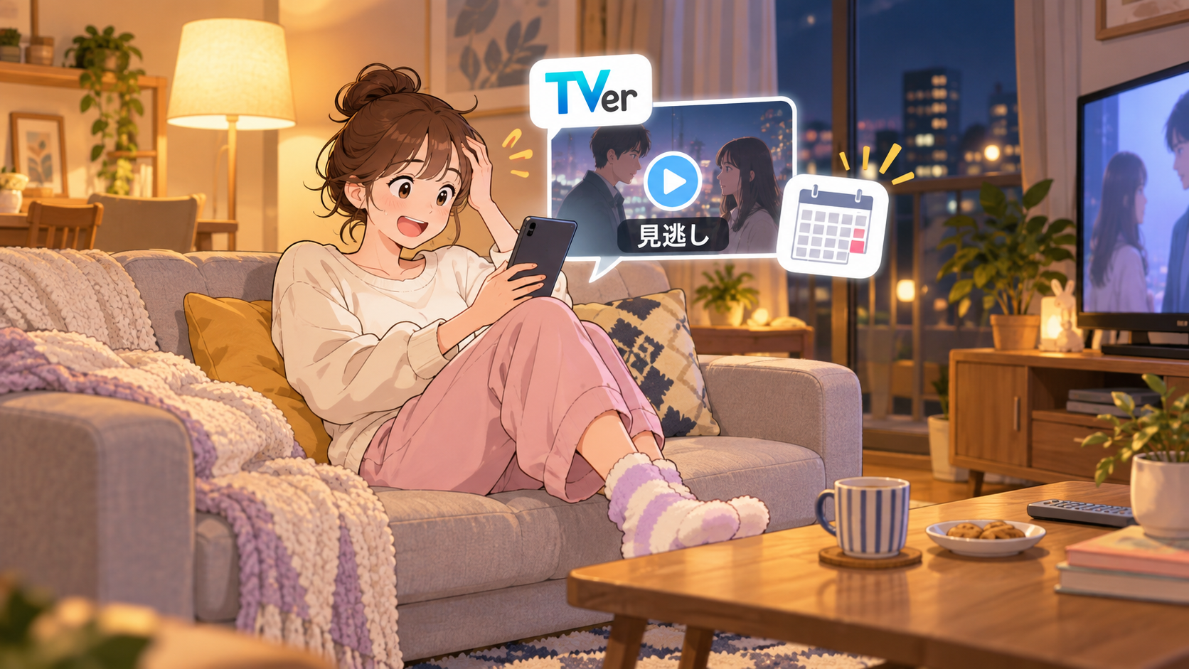 TVerで最終回を見逃し視聴するイメージ
