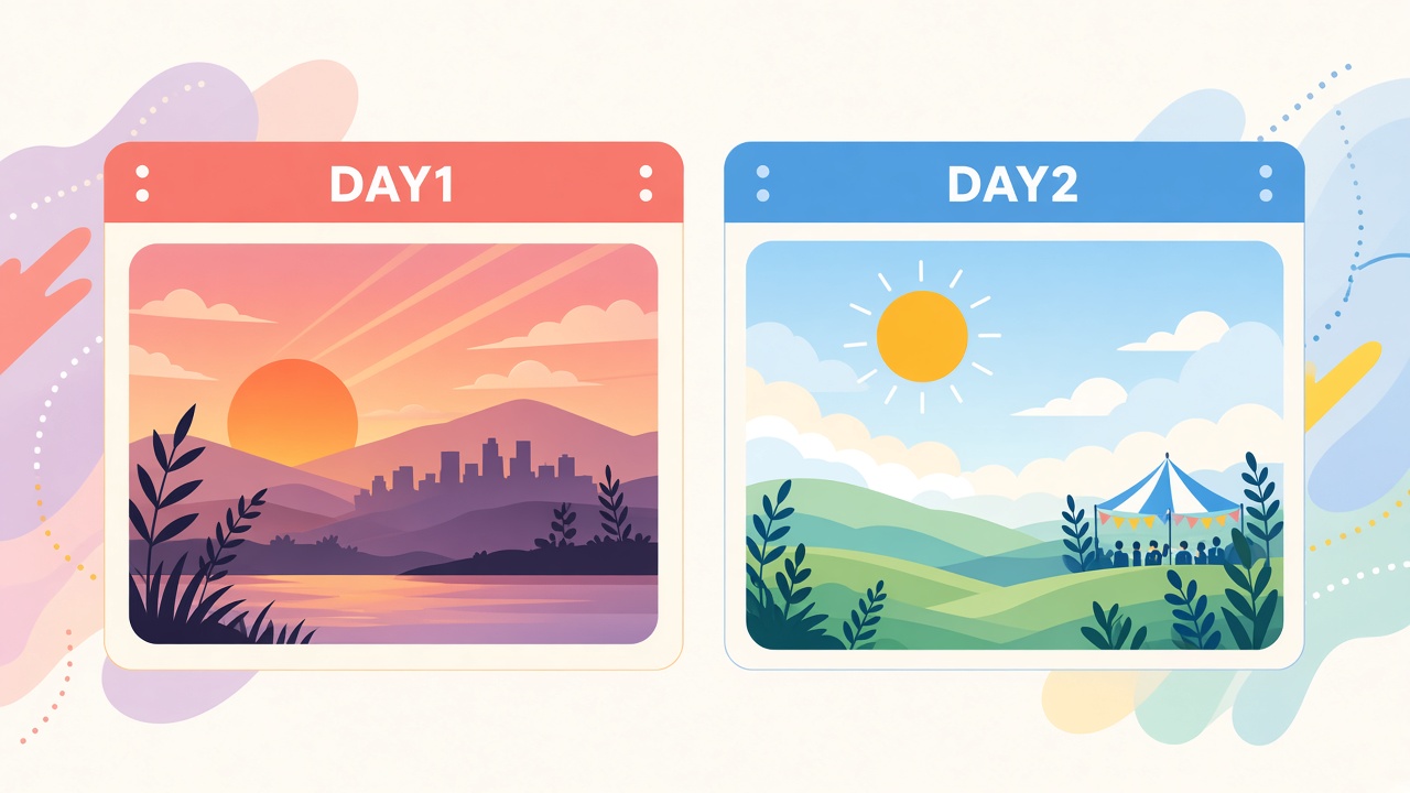 DAY1とDAY2を並べたイメージ
