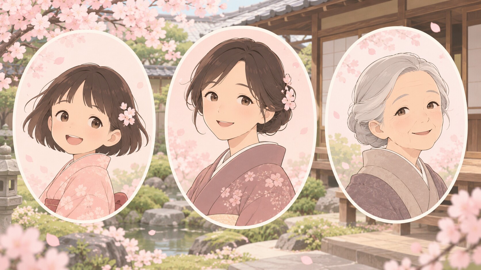 葉野珠を年代別に演じる3人のイメージ