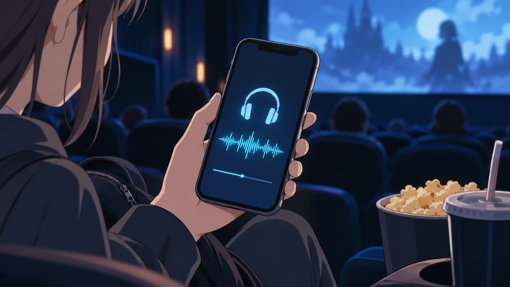 HELLO! MOVIEでオーディオコメンタリーを聴く準備のイメージ