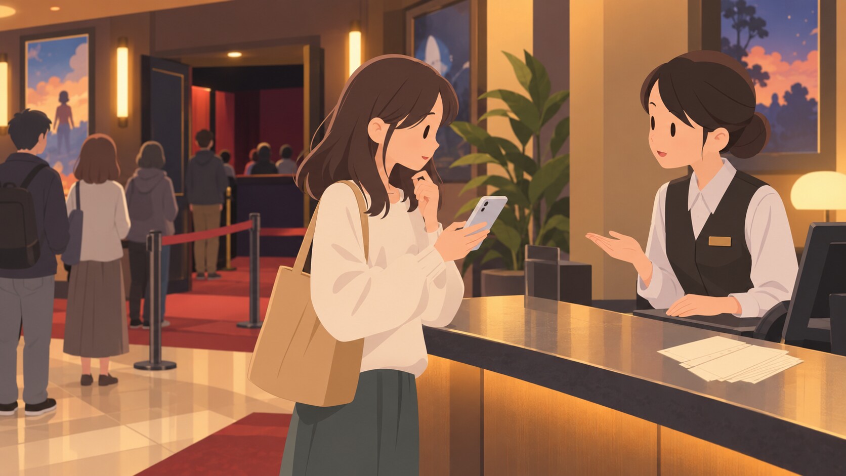 劇場窓口と当日券のイメージ