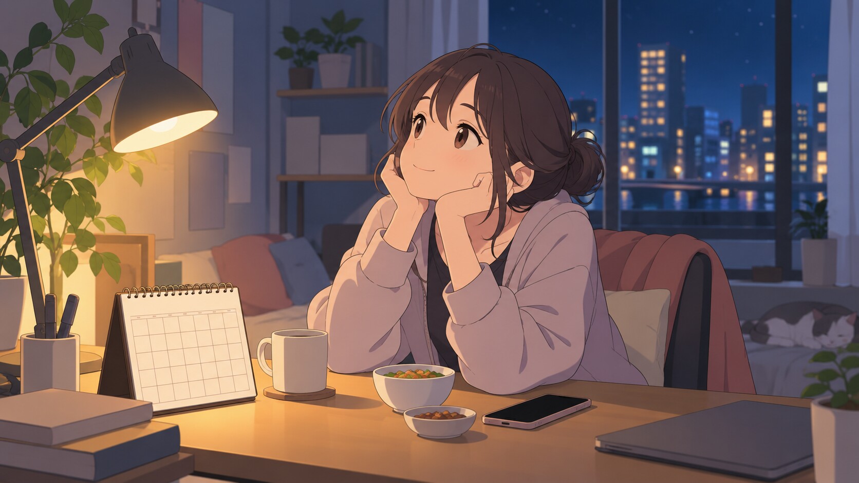 もちづきさんのアニメ放送時期を予想するイメージ