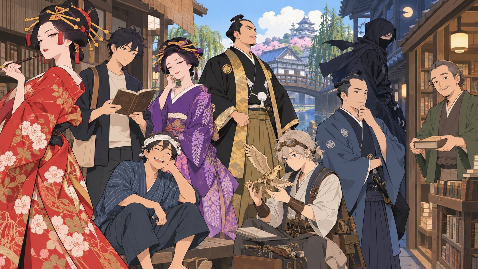 主要キャラクター9人の雰囲気イメージ