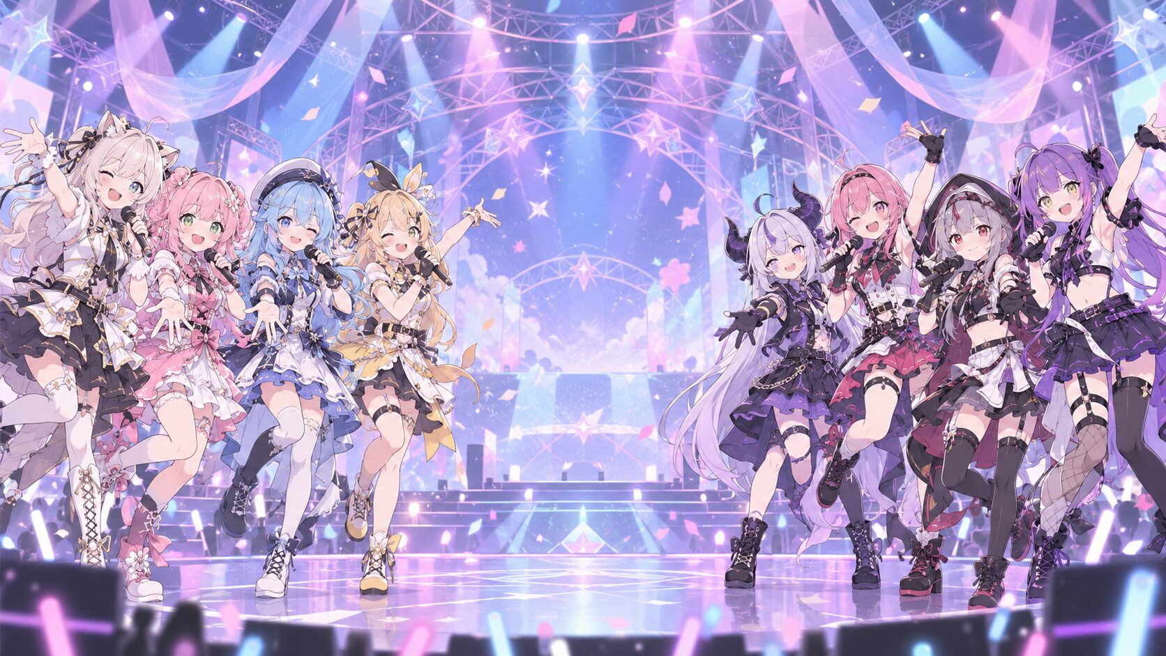 ねぽらぼとholoXの合同ステージのイメージ
