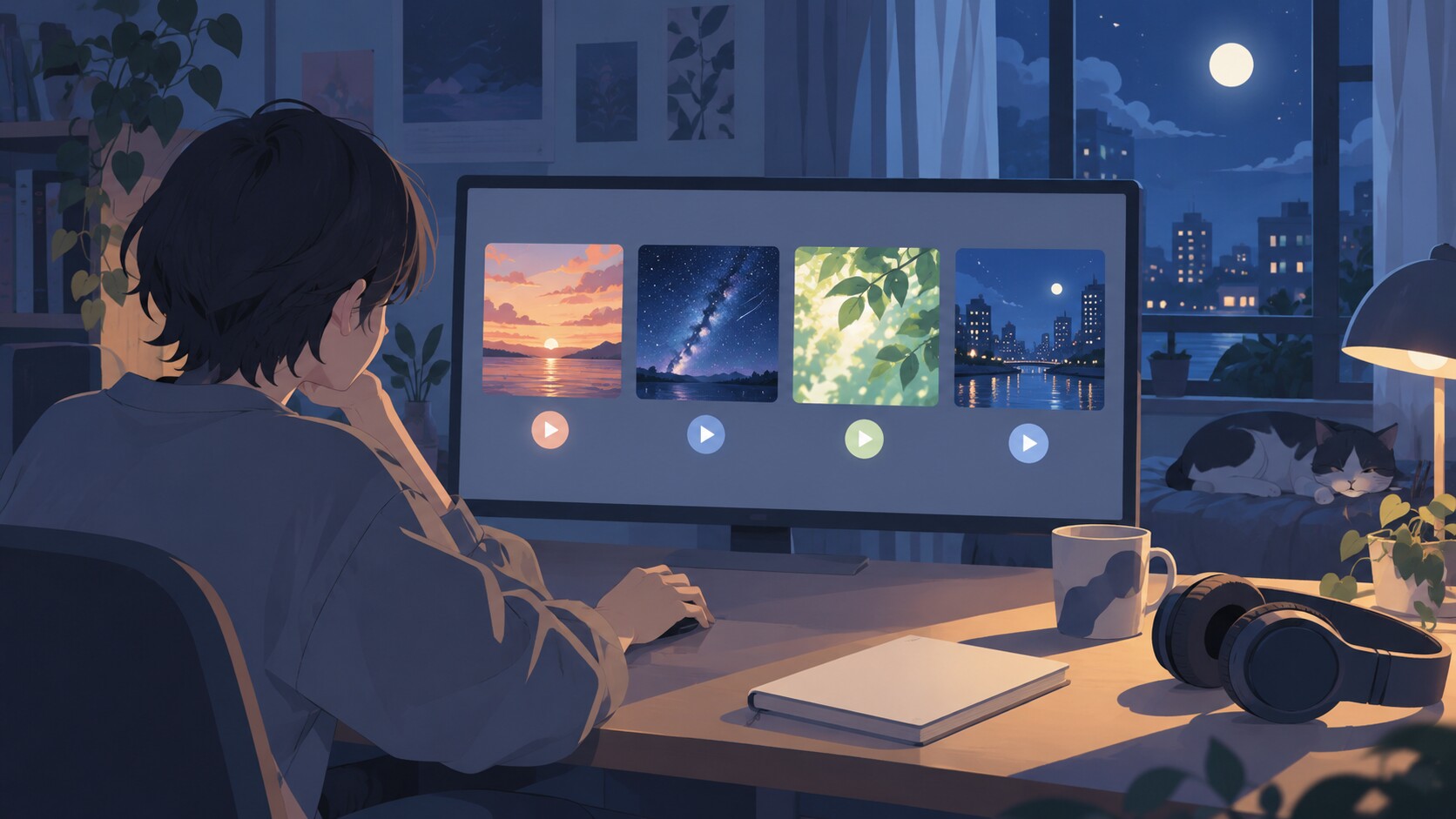 予習プレイリストの雰囲気イラスト